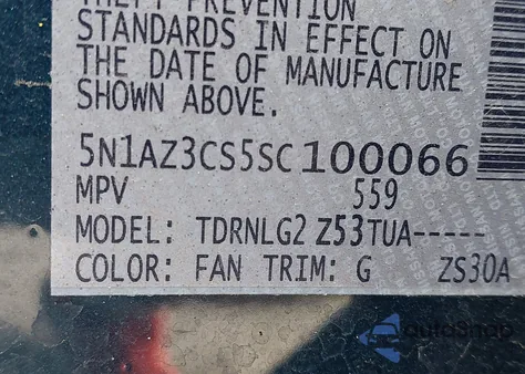 2025 Nissan Murano from USA, damaged, VIN 5N1AZ3CF5SC100006